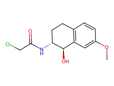 N-[(1S,2S)-1,2,3,4-TETRAHYDRO-1-HYDROXY-7-METHOXY-2-NAPHTHALENYL]-CHLOROACETAMIDE structure