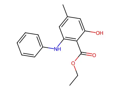 2,4-Cresotic acid, 6-anilino-, ethyl ester structure