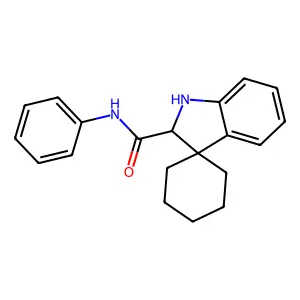 Spiro[cyclohexane-1,3'-indoline]-2'-carboxanilide structure