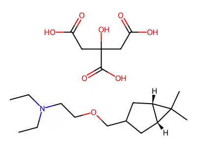 Ethanamine, N,N-diethyl-2-((6,6-dimethylbicyclo(3.1.0)hex-3-yl)methoxy)-, (1-alpha,3-alpha,5-alpha)-, 2-hydroxy-1,2,3-propanetricarboxylate (1:1) structure