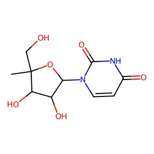 4'-alpha-C-Methyluridine structure