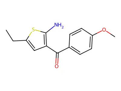 (2-Amino-5-ethyl-3-thienyl)(4-methoxyphenyl)methanone structure