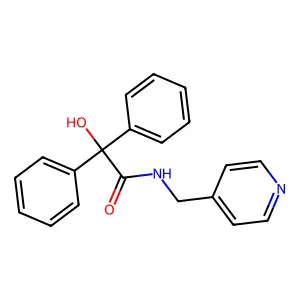 2-hydroxy-2,2-diphenyl-N-(pyridin-4-ylmethyl)acetamide structure