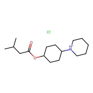 4-(Piperidin-1-yl)cyclohexyl 3-methylbutanoate--hydrogen chloride (1/1) structure