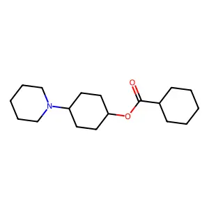 Cyclohexanecarboxylic acid, 4-piperidinocyclohexyl ester structure