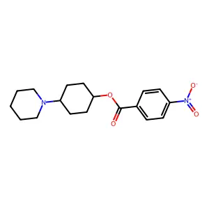 Cyclohexanol, 4-piperidino-, p-nitrobenzoate (ester) structure