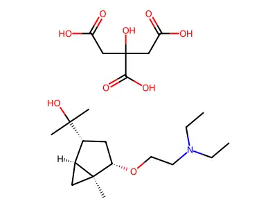 Bicyclo(3.1.0)hexane-2-methanol, 4-(2-(diethylamino)ethoxy)-alpha,alpha,5-trimethyl-, (1S-(1-alpha,2-alpha,4-alpha,5-alpha))-, 2-hydroxy-1,2,3-propanetricarboxylate (1:1) (salt) structure