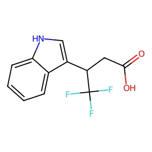 4,4,4-Trifluoro-3-(1H-indol-3-yl)butanoic acid structure