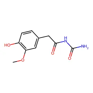 Urea, [(4-hydroxy-3-methoxyphenyl)acetyl]- structure
