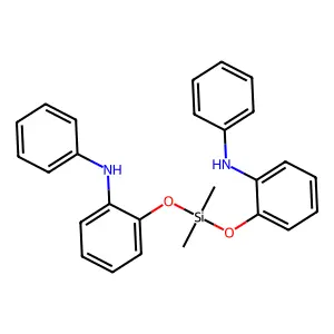 dimethyl-di-(N-phenylaminophenoxy)silane structure