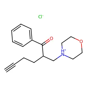 5-Hexynophenone, 2-morpholinomethyl-, hydrochloride structure