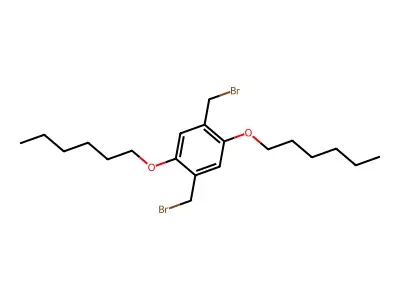 1,4-Bis(bromomethyl)-2,5-bis(hexyloxy)benzene structure