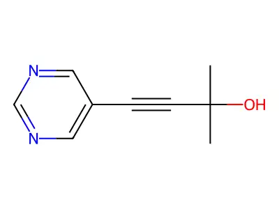 2-Methyl-4-(pyrimidin-5-yl)but-3-yn-2-ol structure