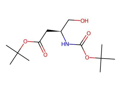 (S)-tert-butyl 3-(tert-butoxycarbonylamino)-4-hydroxybutanoate structure
