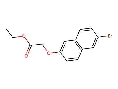 Ethyl 2-(6-bromo-2-naphthyloxy)acetate structure