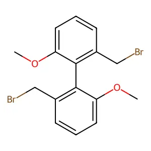 2,2'-Bis(bromomethyl)-6,6'-dimethoxy-1,1'-biphenyl structure