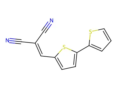 2-(2,2'-Bithiophen-5-ylmethylene)malononitrile structure