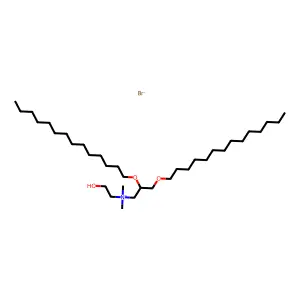 N-(1-(2,3-Ditetradecyloxy)propyl)-N,N-dimethyl-N-hydroxyethylammonium bromide structure