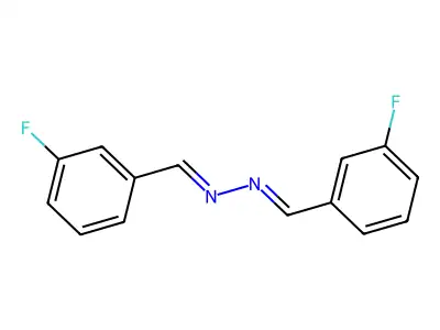 Benzaldehyde, 3-fluoro-, [(3-fluorophenyl)methylene]hydrazone structure