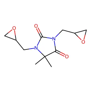 5,5-二甲基-1,3-双(2-环氧乙烷基甲基)-2,4-咪唑烷二酮 structure