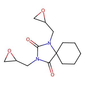 1,3-二氮杂螺(4.5)癸烷-2,4-二酮 1,3-双(2-环氧乙烷基甲基)- structure