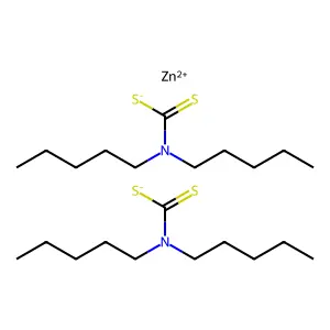 二戊基二硫代氨基甲酸锌 structure