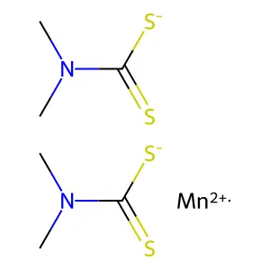 二甲基二硫代氨基甲酸锰 structure