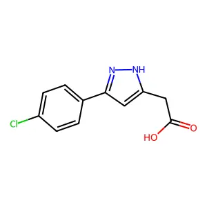 5-(4-氯苯基)-1H-吡唑-3-乙酸 structure