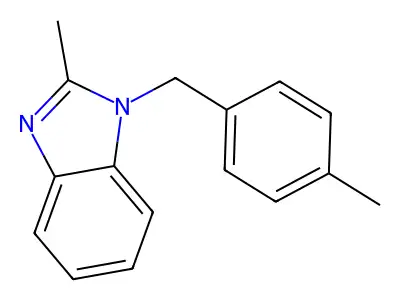 1H-Benzimidazole, 2-methyl-1-[(4-methylphenyl)methyl]- structure