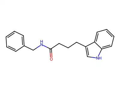 N-benzyl-4-(1H-indol-3-yl)butanamide structure