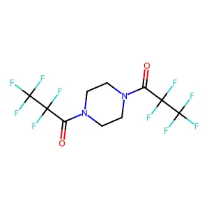 1,4-Bis(2,2,3,3,3-pentafluoro-1-oxopropyl)piperazine structure