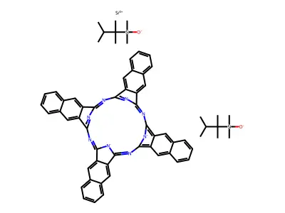 Bis(dimethylthexylsiloxy)silicon 2,3-naphthalocyanine structure
