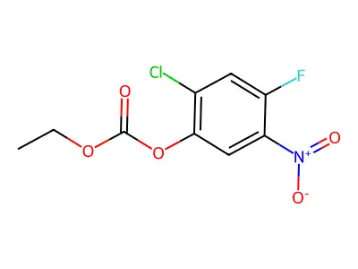 2-Chloro-4-fluoro-5-nitrophenyl ethyl carbonate structure