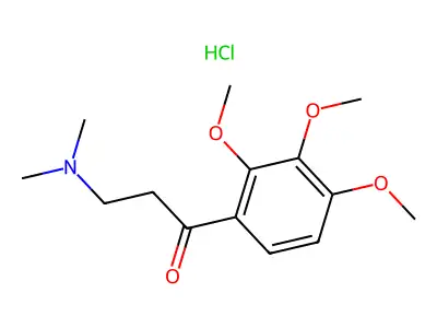 1-Propanone, 3-(dimethylamino)-1-(2,3,4-trimethoxyphenyl)-, hydrochloride structure
