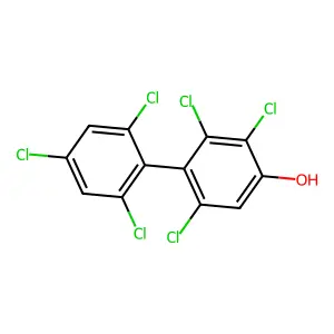 2,2'3,4',6,6'-Hexachloro-4-biphenylol structure