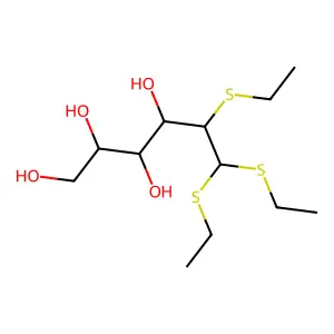 2-S-Ethyl-2-thio-D-mannose diethyl dithioacetal structure