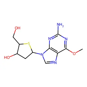 Guanosine,2'-deoxy-6-O-methyl-4'-thio- structure
