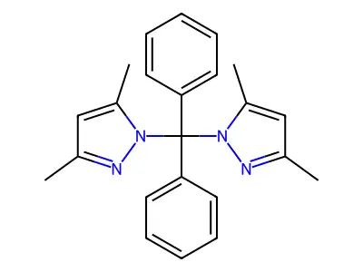 1H-Pyrazole, 1,1'-(diphenylmethylene)bis[3,5-dimethyl- structure