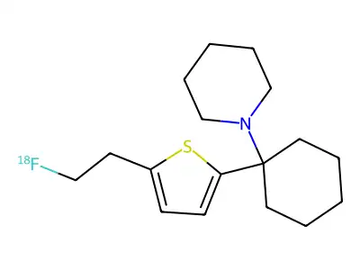 1-(1-(5-(2'-Fluoroethyl)-2-thienyl)-cyclohexyl)piperidine structure