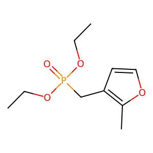 Phosphonic acid, [(2-methyl-3-furanyl)methyl]-, diethyl ester structure