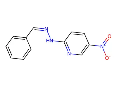 Benzaldehyde-(5-nitro-2-pyridyl)hydrazone structure