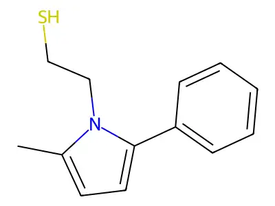 1H-Pyrrole-1-ethanethiol, 2-methyl-5-phenyl- structure