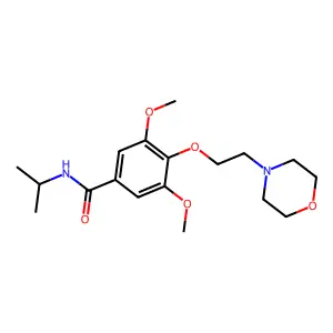 Benzamide, 3,5-dimethoxy-N-isopropyl-4-(2-morpholinoethoxy)- structure
