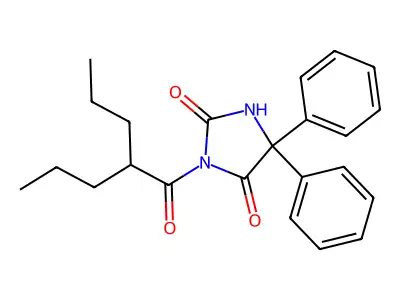 3-(2-Propylpentanoyl)-5,5-diphenylhydantoin structure