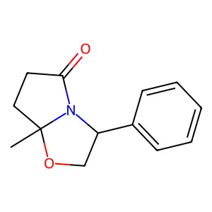 (3S,7aR)-7a-methyl-3-phenyltetrahydropyrrolo[2,1-b]oxazol-5(6H)-one structure
