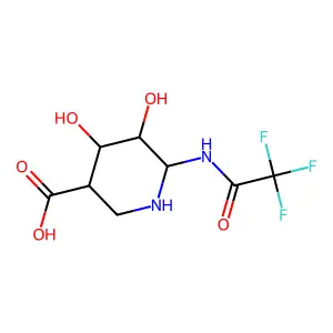 6-(Trifluoroacetamido)-4,5-dihydroxypiperidine-3-carboxylic acid structure