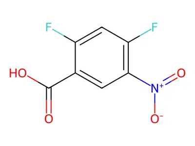 2,4-Difluoro-5-nitrobenzoic acid structure