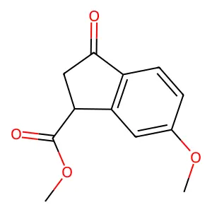 Methyl 6-methoxy-3-oxo-1,2-dihydroindene-1-carboxylate structure