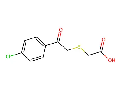 2-{[2-(4-Chlorophenyl)-2-oxoethyl]sulfanyl}acetic acid structure
