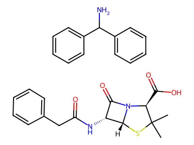 Penicillin G benzhydrylamine structure